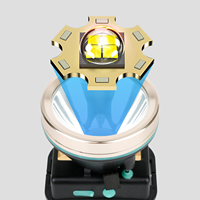 Lampe frontale rechargeable 3W avec batterie au lithium, lumière blanche intégrée, lampe frontale pour la pêche, lampe frontale LED