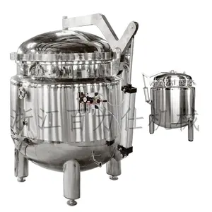 fixed roof multi-functional dispersing dissolving mixing Tank soup making Vacuum steel cooking kettle