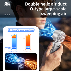 พัดลมมือถือแบบพกพา 4000mAh พร้อมฟังก์ชั่นพาวเวอร์แบงค์ ปรับความเร็วได้ <span class=keywords><strong>200</strong></span> ระดับ ชาร์จซ้ำได้ เหมาะสำหรับการเดินทางประจำวันและกิจกรรมกลางแจ้ง - Product Image 3