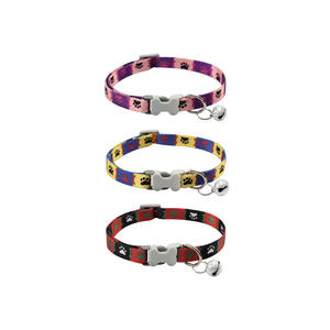 Collar de gato de polipropileno cinta de huella de perro impresa accesorios para mascotas al por mayor COLLAR COLGANTE de campana de moda - Product Image 3