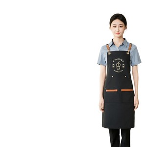 Customized Apron Polyester Solid Color Waterproof Restaurant Bar Uniform For Women Men Adults - Product Image 3