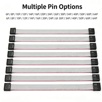 Cable Plano Gris UL4413 de Baja Emisión de Humo y Cero Halógenos, Tipo IDC, Paso de 2.54mm, 6P-64 Pines, para Sensor de Temperatura