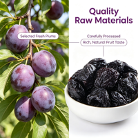 Prunes séchées naturelles, fruits de pruneaux conservés, riches en fibres, collation saine pour la pâtisserie et les garnitures de yaourt