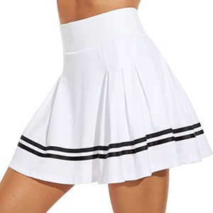 Vêtements <span class=keywords><strong>de</strong></span> sport pour femmes Aoyema, jupe <span class=keywords><strong>de</strong></span> tennis <span class=keywords><strong>de</strong></span> badminton à taille haute, couleur contrastée, plissée, avec short intégré, poche, pickleball - Product Image 6