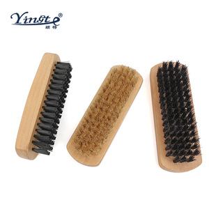 Cepillos para zapatos Yinste de madera maciza con cerdas de cerdo, 3 piezas para limpieza y cuidado. - Product Image 4