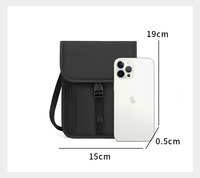 WAALUU dompet leher Logo kustom pemegang paspor RFID tali leher dapat diatur tahan air kantong leher Pria & Wanita untuk menyimpan uang tunai