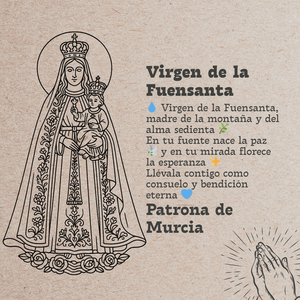 Vergine di Fuensanta in acciaio inox religioso braccialetto di moda collana ciondolo santo cattolico - Product Image 3