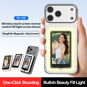 Moniteur Selfie Tactile Magnétique de 3,4 Pouces pour Caméra Arrière, Idéal pour l'Enregistrement Vidéo YouTube et Vlogs sur <span class=keywords><strong>iPhone</strong></span> et Android - Product Image 1