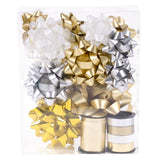 16ct Free Sample Wholesale Black Gold Silver <b>Gifts</b> <b>Bows</b> Self-adhesive Curly <b>Bow</b> <b>Gift</b> Wrap Accessory Pp Pull <b>Bows</b> - Product Image 4