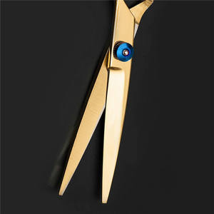 Ciseaux plats noirs Sr4 de 6 pouces, lame tranchante en acier inoxydable, ciseaux de coiffure professionnels pour droitiers, manche court - Product Image 4