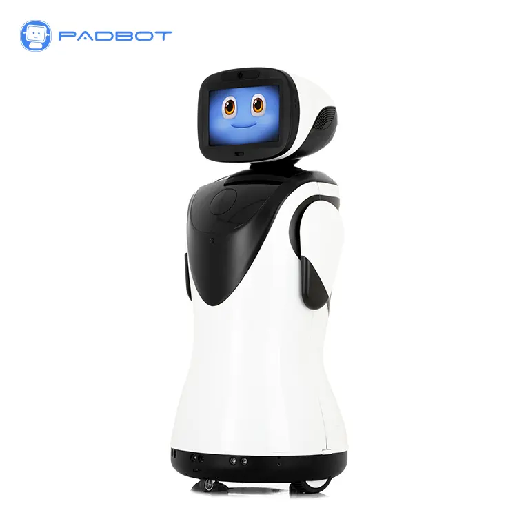 Roboters de interacción inteligente Reconocimiento facial Asistente de marketing Robots de transformador AI para publicidad de recepción