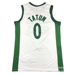 <span class=keywords><strong>Maillot</strong></span> de <span class=keywords><strong>basket</strong></span>-ball <span class=keywords><strong>Boston</strong></span> Celtics Tatum 0 en maille verte unisexe pour le sport - Product Image 4
