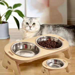 Comedero Ecológico para Mascotas con Energía Solar y Cuencos de Acero Inoxidable |   Comederos Elevados para Perros y Gatos |   Comedor para Mascotas en Interiores - Product Image 6