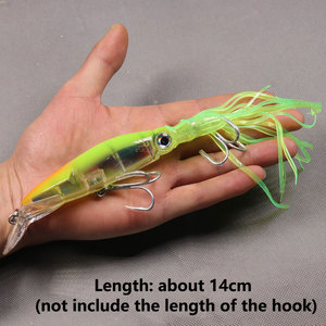 14cm/43g esche colorate per calamari <span class=keywords><strong>con</strong></span> ami tripli <span class=keywords><strong>pesca</strong></span> in acqua salata esca dura artificiale 6 colori per <span class=keywords><strong>pesca</strong></span> alla marinara Marlin - Product Image 5
