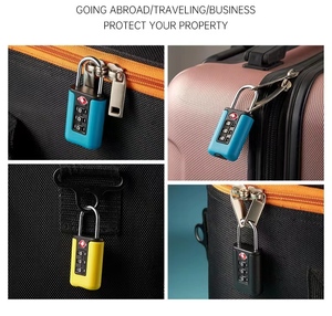 BBDHOME TSA8056 Mini Aanpasbaar Kofferslot met Wachtwoord, ABS Materiaal, 4mm Beugeldiameter, Kleurcombinatie, <span class=keywords><strong>TSA</strong></span> Code Hangslot - Product Image 4