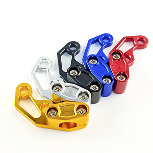 Qiangye Wire Fixing <b>Bracket</b> 60mm Motorcycle Brake Line Clamp <b>Silver</b> Black Red Blue For Motorbike - Product Image 3