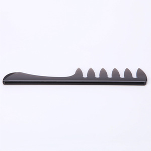 Peigne à dents larges pour coiffures Pompadour et chignons arrière, usage professionnel, plastique, grande taille, noir, bleu, marron - Product Image 4
