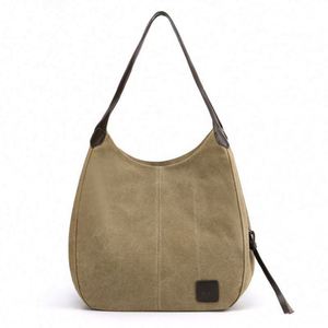 Sac fourre-tout en toile de luxe en gros, sacs à main décontractés simples avec logo personnalisé - Product Image 2