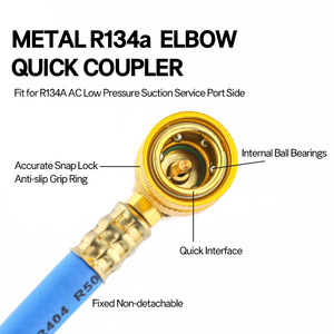 R134A Refrigerant Charging Hose With Pressure Gauge For Car Air Conditioning Repair <b>Tool</b> Asian And European Version M14 12ACME - Product Image 5