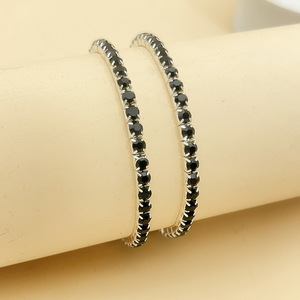 Brazalete de diamantes de imitación de 4MM con cadena de garra de una sola fila Pulsera elástica para Europa América Tamaño 16 para regalos de fiesta - Product Image 4