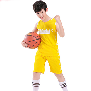 Custom logo boy basketball uniform elementary school student sportswear kids best shorts jersey 2 piece set - Product Image 1