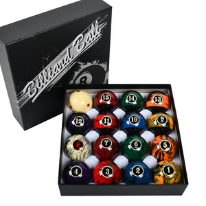 Billes de <span class=keywords><strong>billard</strong></span> américaines en résine noire Resinmarble, ensemble complet de billes de <span class=keywords><strong>billard</strong></span> en résine design, <span class=keywords><strong>boule</strong></span> de queue de 5,72 pouces - Product Image 4