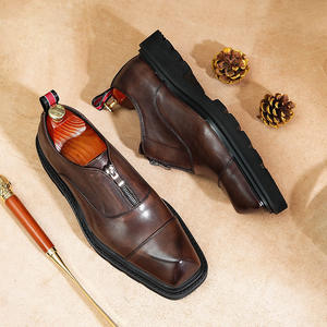 รองเท้าบูทหนังแท้ผู้ชายดีไซน์คลาสสิคล่าสุด ประจำฤดูใบไม้ร่วง-ฤดูหนาว ปี 2025 สวมใส่สบาย เหมาะสำหรับทำงาน กันน้ำ กันลื่น สวมแบบสลิปออน - Product Image 3