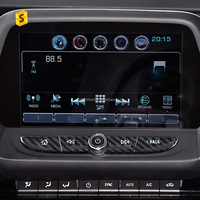 ES vente en gros de Fiber de carbone A B C D garniture d'écran Radio accessoires intérieurs couverture de boutons de Navigation pour Chevrolet Chevy Camaro