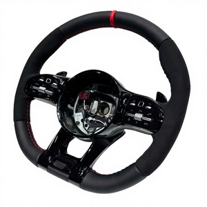 Volant de voiture en cuir personnalisé en fibre de carbone adapté aux modèles W205 W212 W222 W463 W464 W205 W44 W204 W218 E63 - Product Image 1