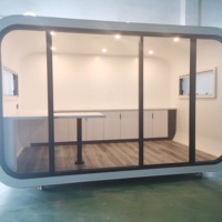 Maisons préfabriquées modernes, cabine cube, bureau pod, capsule maison, bureau à domicile dans la cour, maison préfabriquée