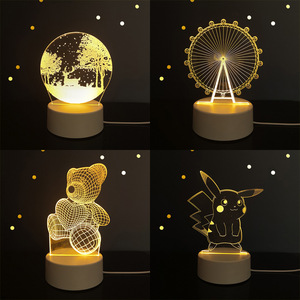 Lampe de nuit 3d Illusion Acrylique Tableau Panda Lapin Animal mignon <span class=keywords><strong>Veilleuse</strong></span> Moins cher Astronaute doraemon Led Duck <span class=keywords><strong>Hello</strong></span> <span class=keywords><strong>Kitty</strong></span> Night Lamp - Product Image 2