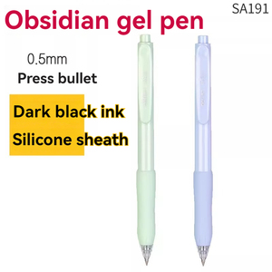 Deli SA191 Obsidian Druckgel-Stift Orange-Blaue Tinte 2 Farben Glattes Schreiben Silikonhülle Komfortabler Griff 0,5 mm Kugelschreiber Hochwertig - Product Image 4
