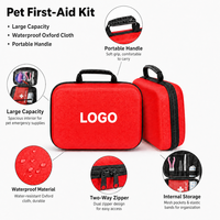 Trousse de Premiers Secours pour Animaux Réutilisable en EVA Oxford Imperméable, Style Classique Moderne, Vente en Gros OEM ODM, Ciseaux, Pansements, Gaze Stérile