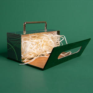 <span class=keywords><strong>Golden</strong></span> Ocean Luxury cartón personalizado cumpleaños flor perfume joyería cosmética caja de embalaje de regalo con asa favores de la boda - Product Image 5