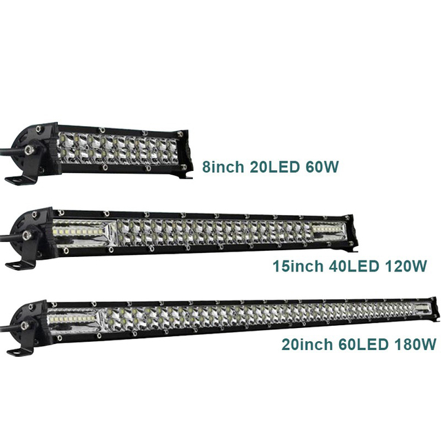 8-20 Inch Thin Work Lights Bar Combo Beam Headlights Off Road 4x4 for Truck SUV Boat ATV Tractor 12V 24V