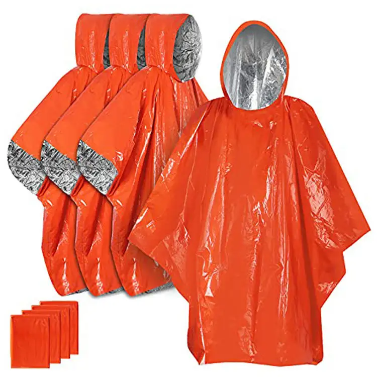 Coperte di emergenza e poncho antipioggia attrezzatura ibrida di sopravvivenza e attrezzatura attrezzatura da campeggio impermeabile coperta da esterno-trattiene 90% di calore