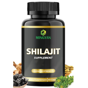 Complément Antioxydant Shilajit pour Adultes OEM - 60 Comprimés - Mélange Naturel Tout-en-un Ultime Synergie Naturelle Ashwagandha Rhodiola Rosea pour - Product Image 1
