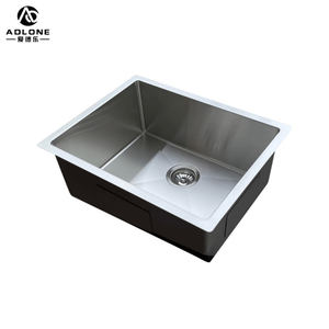 55*<span class=keywords><strong>45</strong></span> <span class=keywords><strong>CM</strong></span> cuisine fait à la main en acier inoxydable Nano noir brossé évier à bol unique évier de cuisine avec égouttoir - Product Image 1