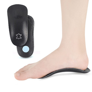 Plantare <span class=keywords><strong>piatto</strong></span> 3/4 nero supporto solette in pelle plantare per scarpe - Product Image 3