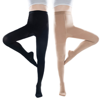 Bas de contention médicaux pour femmes 20-30 mmHg, à bout fermé, respirants, pour le soulagement des varices et des douleurs aux jambes