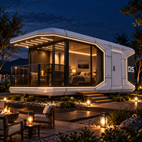 Capsule spatiale de luxe préfabriquée, maison modulaire mobile, mini-maison pour complexe hôtelier, glamping, hôtel, séjour en famille