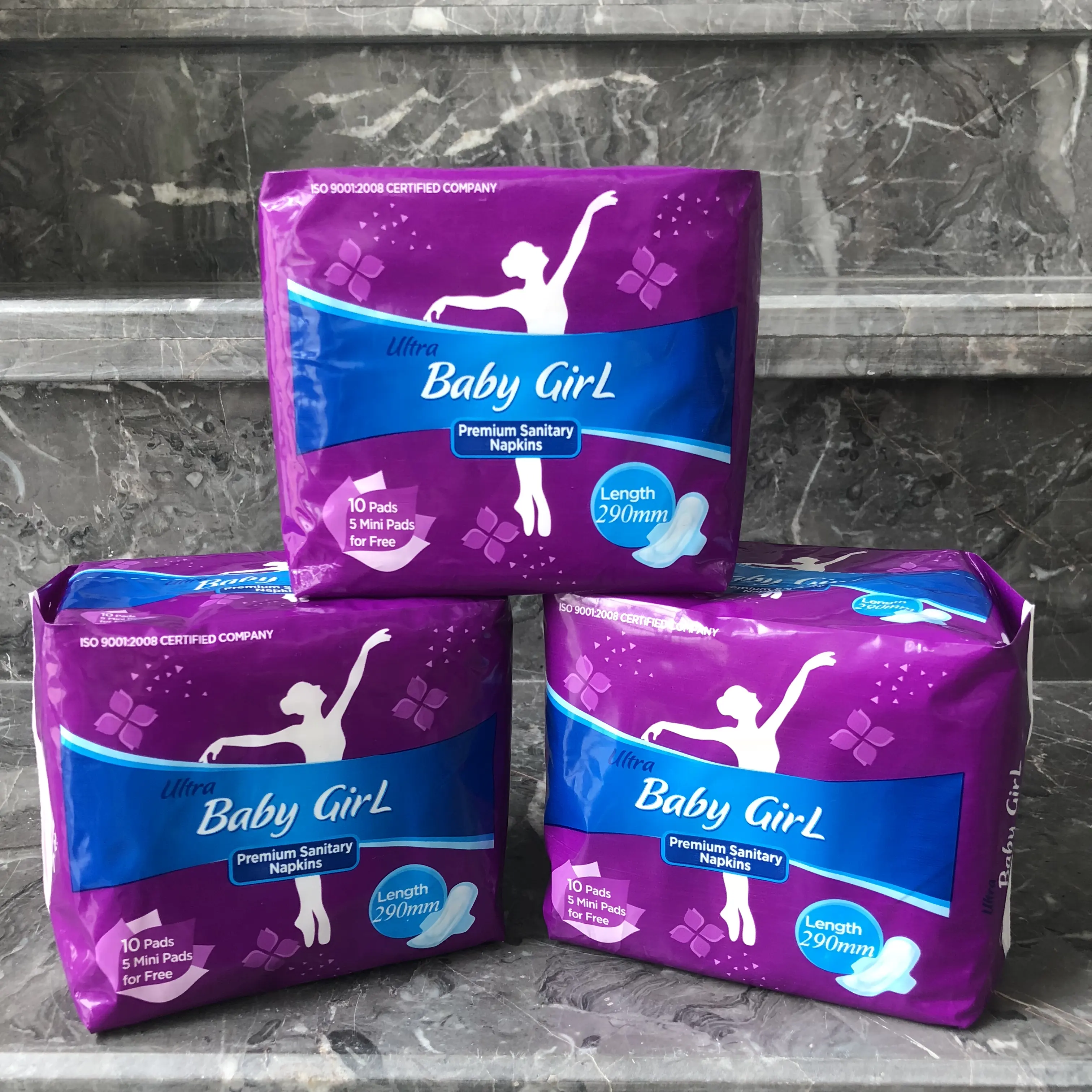 Penjualan Laris Bantalan Pembalut Wanita Katun Grosir Bantalan Menstruasi untuk Wanita Dalam Jumlah Besar dengan Layanan OEM