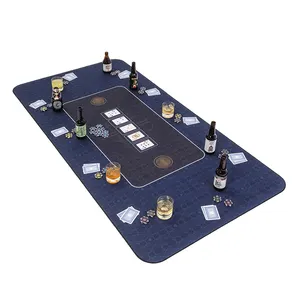 LW 180x90cm Hot Sale Gambling Entertainment Portable Texas Hold Em Casino Rubber Poker Table Mat