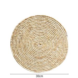 Napperons ronds tissés en <span class=keywords><strong>paille</strong></span> naturelle, tapis de Table en <span class=keywords><strong>paille</strong></span> écologique pour Table à manger - Product Image 3