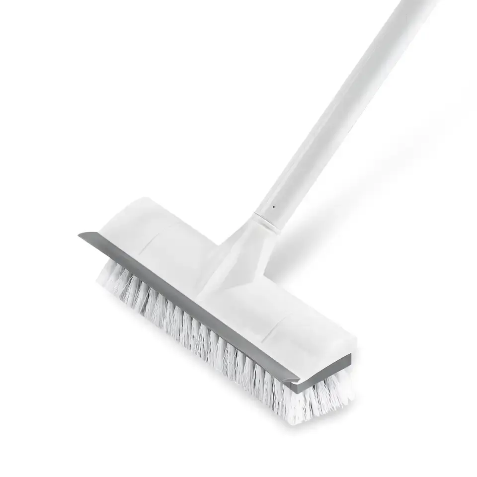 2 in 1 kat fırçalayın boşluk fırça uzun sap çıkarılabilir silecek sert kıl sihirli süpürge fırça çekçek zemin paspası
