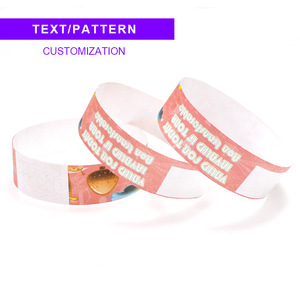 Bracelets personnalisés en Tyvek multi couleurs jetables bon marché bracelet personnalisé étanche d'entrée VIP en papier pour parc d'attractions sur le thème - Product Image 5