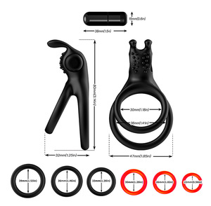 Juguete Sexual, Anillo Vibrador de Silicona para Hombre, Producto Sexual para Retrasar la Eyaculación, Juguetes de Masturbación Masculina, Anillo para Pene - Product Image 6