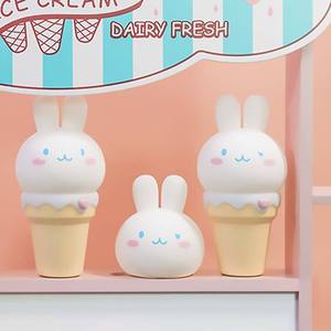 Rabbit Ice Cream <b>Night</b> <b>Light</b> Warm White Led Tap Control <b>USB</b> Powered Plastic Bedside Lamp For Baby Room Sleep Aid - Product Image 4