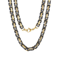 Collier de mode de style européen et américain, chaîne de perles audacieuse, bijoux électroplaqués, fait main pour hommes, plusieurs tailles