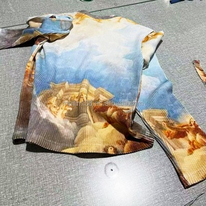 ผู้ผลิตเสื้อผ้าตามสั่ง เสื้อยืดแขนยาวผ้าวาฟเฟิลเนื้อหนา คุณภาพสูง พิมพ์ลาย DTG ทั้งตัว สำหรับผู้ชาย - Product Image 3
